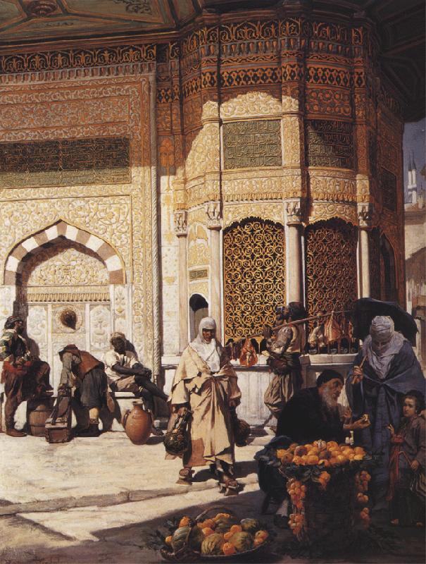 Hippolyte Berteaux Street Scene in Istanbul